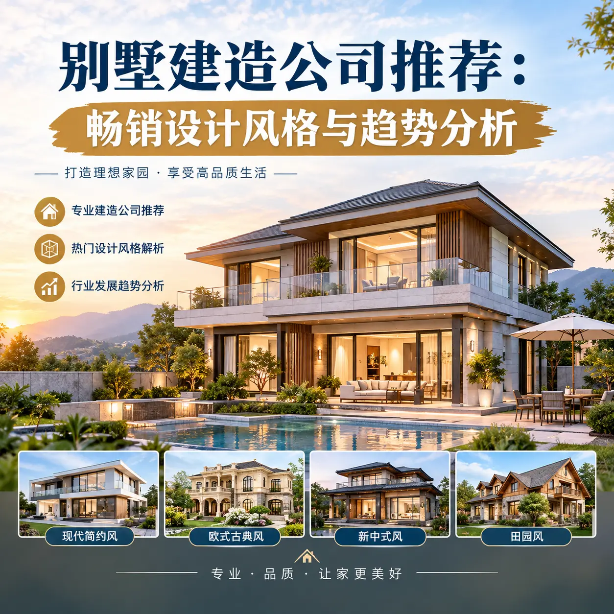 别墅建造公司推荐: 石阡 畅销设计风格与趋势分析